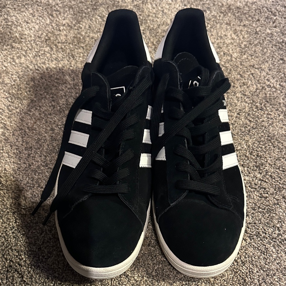 Adidas Campus Men's Black Sneakers with White Stripes